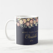 Bester Koch je personalisierter Name elegant rusti Kaffeetasse (Links)