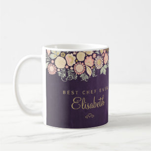 Bester Koch je personalisierter Name elegant rusti Kaffeetasse