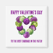 BESTER KOHL IM BEET Valentins-Paare Magnet (Vorne)
