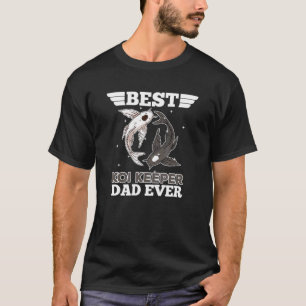 Bester Koi Keeper-Vater je Fisch Asiatischer Karpf T-Shirt