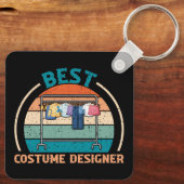 Bester Kostümdesigner - Retro-Style-Schlüsselanhän Schlüsselanhänger (Rückseite)