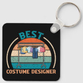 Bester Kostümdesigner - Retro-Style-Schlüsselanhän Schlüsselanhänger (Rückseite)