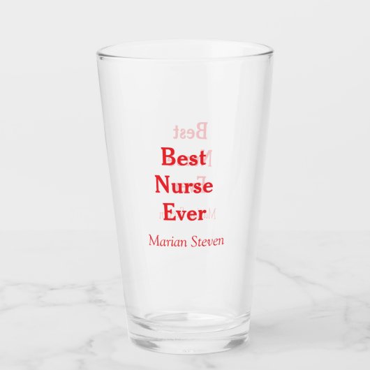 Bester Krankenpfleger jemals medizinischer Fachman Glas (Vorderseite)
