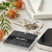 Bester Krankenschwester-überhaupt Name-schwarzes Schlüsselanhänger (Vorderseite rechts)