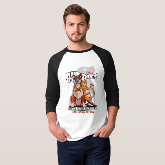 Bester Kumpel | Herren 3/4 Ärmel Raglan T-Shirt (Vorne ganz)