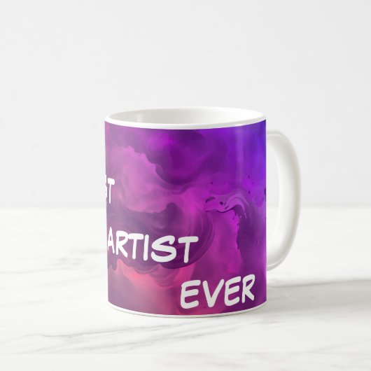 Bester Künstler je Samt Aquarell Kaffeetasse (VorderseiteRechts)
