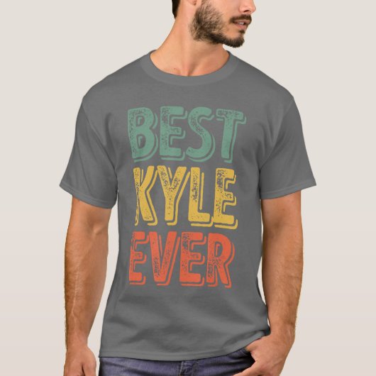 Bester Kyle Ever Lustiger Personalisierter Vorname T-Shirt (Vorderseite)