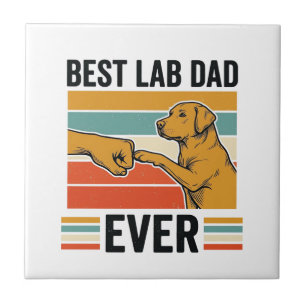 Bester Lab Dad Aller Zeiten Labrador Vintage T-Shi Fliese