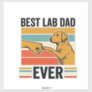 Bester Lab Dad Ever Labrador Vintage T-Shirt Desig Aufkleber