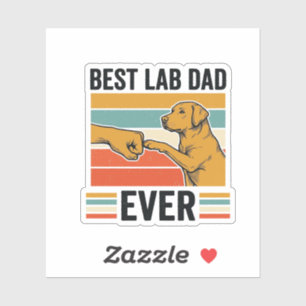 Bester Lab Dad Ever Labrador Vintage T-Shirt Desig Aufkleber
