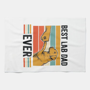 Bester Lab Dad Ever Labrador Vintage T-Shirt Desig Geschirrtuch