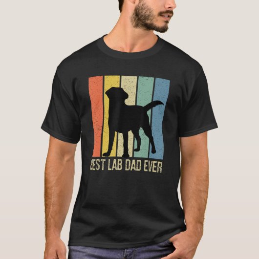 Bester Lab Dad Ever Schwarzer Labrador Retriever M T-Shirt (Vorderseite)