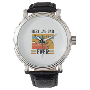 Bester Lab-Vater aller Zeiten Labrador Vintage T-S Armbanduhr