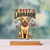 Bester Labrador-Elternteil überhaupt Vintage Labra Acrylschild (Neutral)