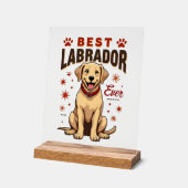 Bester Labrador-Elternteil überhaupt Vintage Labra Acrylschild (Winkel)