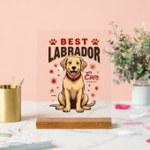 Bester Labrador-Elternteil überhaupt Vintage Labra Acrylschild (Hochzeit)