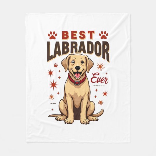 Bester Labrador-Elternteil überhaupt Vintage Labra Fleecedecke (Vorderseite)
