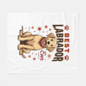 Bester Labrador-Elternteil überhaupt Vintage Labra Fleecedecke (Vorderseite (Horizontal))