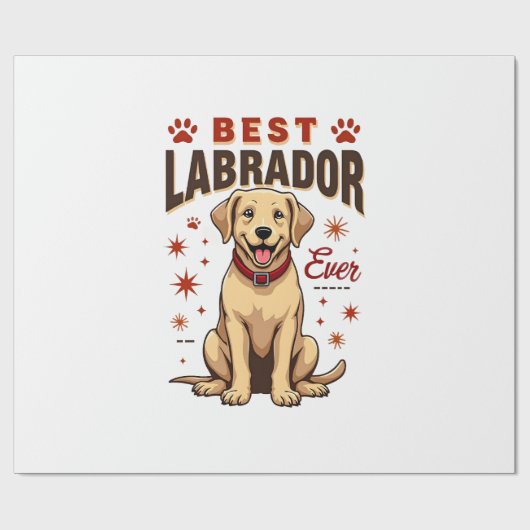 Bester Labrador-Elternteil überhaupt Vintage Labra Geschenkpapier (Flach)