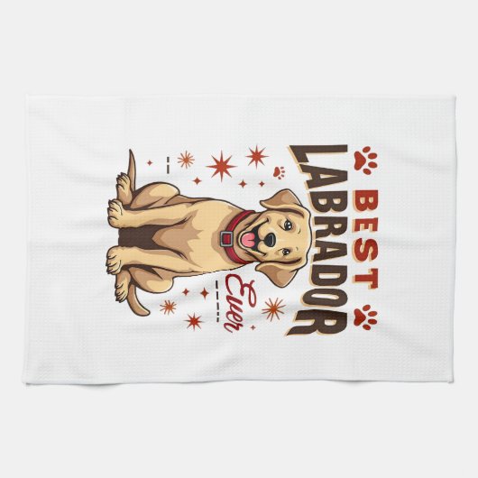 Bester Labrador-Elternteil überhaupt Vintage Labra Geschirrtuch (Horizontal)