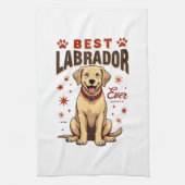 Bester Labrador-Elternteil überhaupt Vintage Labra Geschirrtuch (Vertikal)