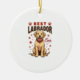 Bester Labrador-Elternteil überhaupt Vintage Labra Keramik Ornament
