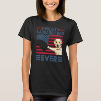 Bester Labrador-Vater Aller Zeiten Vintage Hund He T-Shirt