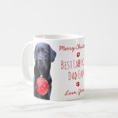 Bester Labrador Vater Weihnachten Niedliches Schwa Kaffeetasse (Vorderseite Links)