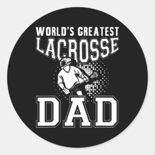 Bester Lacrosse-Vater der Welt Lax Lacrosse-Schläg Runder Aufkleber