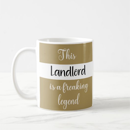Bester Landlord je Funny Spaß Geschenk Kaffeetasse (Links)