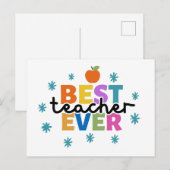 BESTER LEHRER ALLE ZEIT POSTKARTE (Vorne/Hinten)