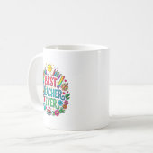 Bester Lehrer Aller Zeiten Bunte Kaffeetasse (Vorderseite Links)