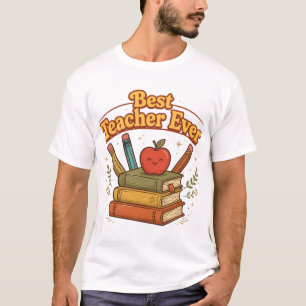 Bester Lehrer Aller Zeiten Retro-Apfel-Lehrer-Desi T-Shirt