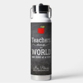 Bester Lehrer aller Zeiten rote Apfel-Würdigung Trinkflasche (Vorderseite)