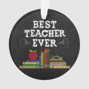 Bester Lehrer Aller Zeiten Runde Schultafel Dekofi Ornament