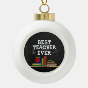 Bester Lehrer Aller Zeiten-Schultafel-Kugelschmuck Keramik Kugel-Ornament