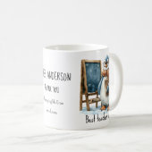 Bester Lehrer Aller Zeiten Winter Pinguin Design Kaffeetasse (VorderseiteRechts)
