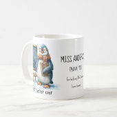 Bester Lehrer Aller Zeiten Winter Pinguin Design Kaffeetasse (Vorderseite Links)