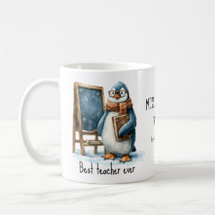 Bester Lehrer Aller Zeiten Winter Pinguin Design Kaffeetasse