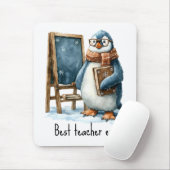 Bester Lehrer Aller Zeiten Winter Pinguin Design Mousepad (Mit Mouse)