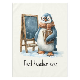 Bester Lehrer Aller Zeiten Winter Pinguin Design Tischdecke