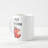 BESTER LEHRER Apple Educator Geschenk Kaffeetasse (Vorderseite Links)