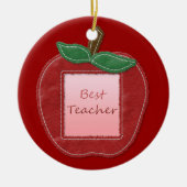 Bester Lehrer Apple Keramikornament (Vorne)