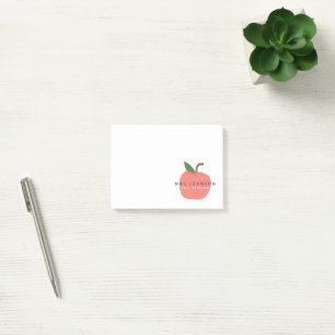 Bester Lehrer Apple Niedlich Fun Modern Name Sca Post-it Klebezettel