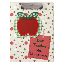 Bester Lehrer Apple personalisiert Klemmbrett