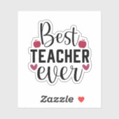 Bester Lehrer Aufkleber (Blatt)