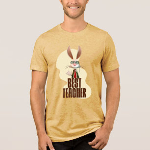 Bester Lehrer Bunny Kaninchen Klassenzimmer Humor Tri-Blend Shirt