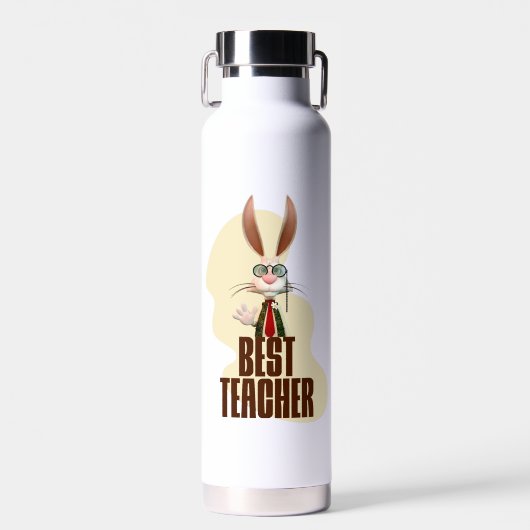Bester Lehrer Bunny Kaninchen Klassenzimmer Humor Trinkflasche (Vorne)