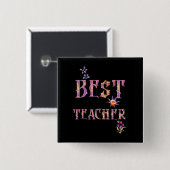 Bester Lehrer Button (Vorne & Hinten)