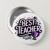 Bester Lehrer Button (Vorne & Hinten)